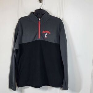 Cincinnati Bearcats Men's Black  & Gray Fleece Pullover